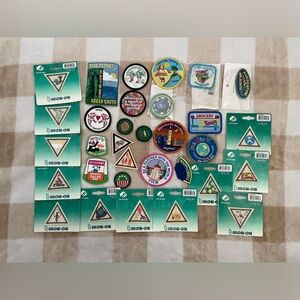 31 Girl Scouts Badge Collection and one Pin Vintage